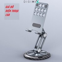 Giá đỡ điện thoại, tablet của Digimix mẫu L69 cao cấp, điều chỉnh độ cao, chân đế xoay 360 độ tiện lợi.