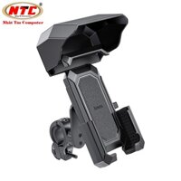Giá đỡ điện thoại trên Xe máy, Xe đạp Hoco H31 Wild Wolf, Có mái che nắng mưa (Đen)