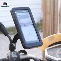 Giá đỡ điện thoại xe máy funtasica Chống nước 360 có thể điều chỉnh Lắp đặt dễ dàng với màn hình tai nghe