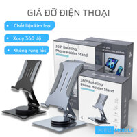 Giá đỡ điện thoại xoay 360 độ 2 trục điều chỉnh khung kép kim loại không rung lắc