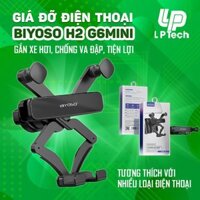 Giá đỡ điện thoại xoay 360 độ BIYOSO H2 G6MINI thiết kế kiểu dáng chéo màu đen kẹp gắn cửa khe gió điều hoà ô tô