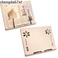 Giá đỡ đọc sách bằng gỗ SHENGDA, Khay đựng sách đa vị trí chống trượt, Có thể gập lại ổn định với kẹp giấy trang Hỗ trợ vẽ sách để bàn Riser Trẻ em