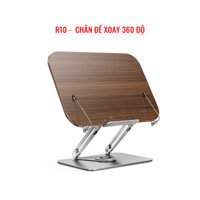 Giá đỡ đọc sách chân đế xoay 360 độ R10 giá đỡ máy tính bảng, laptop khung hợp kim nhôm cao cấp - SIZIBOX