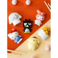 Giá đỡ đũa gốm Hello Kitty phong cách Nhật Bản, đồ dùng gia đình, giá đỡ đũa dễ thương, giá đỡ hoạt hình