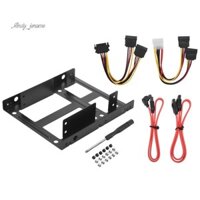Giá đỡ gắn ổ cứng SSD kép 3,5 đến 2,5 Bộ ổ cứng bên trong Cáp 2,5 ổ cứng sang khay 3,5