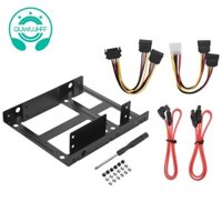Giá đỡ gắn ổ cứng SSD kép 3,5 đến 2,5 Bộ ổ cứng bên trong Cáp 2,5 ổ cứng sang khay 3,5