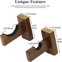 Giá đỡ gậy bóng chày trong nhà Móc treo tường bằng gỗ tre Giá đỡ bóng chày tự vệ Giá đỡ màn hình