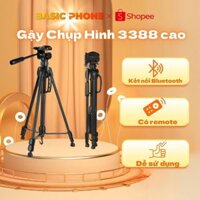 Giá đỡ gậy chụp hình 3 chân có remote Tripod 3388 cho điện thoại máy ảnh hợp kim kéo cao 1m5 xoay 360 -Đẹp-basicphone
