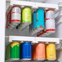 Giá Đỡ Hai Tầng Đựng Lon Nước Ngọt / Lon Bia / Coca Cola Thu Gọn Cho Tủ Lạnh Nhà Bếp