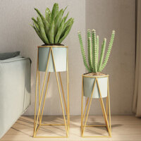 Giá đỡ hoa hồng xanh nghệ thuật sắt tối giản Bắc Âu, giá treo chậu hoa trong phòng khách, giá treo hoa lan tại nhà, giá lưu trữ ban công 6GM7