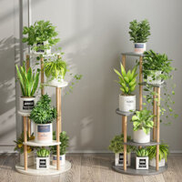 Giá đỡ hoa sang trọng nhẹ Giá đỡ ban côngTrang trí nội thất Phòng khách Giá đỡ chậu hoa đơn giản Giá hoa hồng xanh nhiều