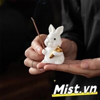 Giá đỡ hương thỏ / gà con cho que đựng nhang gốm