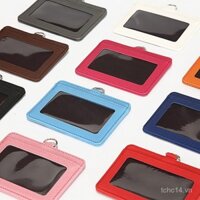 Giá đỡ huy hiệu da hai lớp Jinbei, túi đựng thẻ ID, túi đựng thẻ truy cập, dây đeo huy hiệu IC, Nhà máy sản xuất hàng da Jinbei