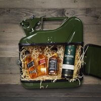 Giá đỡ Jerrycan - can xăng bằng kim loại 5L rượu whisky mini trong hộp