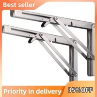 Giá đỡ kệ gấp, Kệ treo tường có thể gập lại bằng thép không gỉ hạng nặng, Thích hợp cho băng ghế làm việc tiết kiệm không gian khác nhau DIY với vít cài đặt.