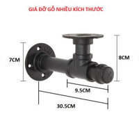 Giá Đỡ Kệ Treo Tường,Giá Đỡ Kệ Gỗ Chất Liệu Ống Thép Mạ Kẽm Phong Cách Vintage SPP021
