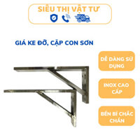 Giá đỡ ke vuông góc, cặp con sơn inox cao cấp chịu được lực tốt, không bị biến dạng