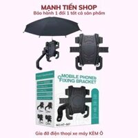 Gía đỡ kẹp điện thoại kiểu chân gương cho xe máy kèm ô tiện lợi TiMa.lala - Hàng chính hãng