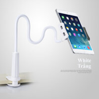 Giá Đỡ Kẹp Điện Thoại, Máy Tính Bảng Ipad Có Chân Kẹp Đầu Giường, Tự Do Điều Chỉnh Góc Độ Chiều Cao  Hàng Chính Hãng - Trắng