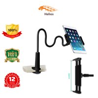 Giá Đỡ Kẹp Điện Thoại, Máy Tính Bảng Có Chân Kẹp Đầu Giường, Cạnh Bàn Hàng Chính Hãng Helios - Đen