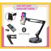 GIÁ ĐỠ KẸP IPAD ĐẾ TRÒN ĐỂ BÀN TIỆN LỢI