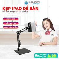 Gía Đỡ Kẹp Máy Tính Bảng, Điện Thoại, Ipad  Đa năng Để Bàn Cao cấp chân Đế chữ nhật Kim Loại  Chắc Chắn Sang Trọng