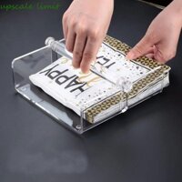 Giá đỡ khăn ăn Acrylic giới hạn UPSCALE, Thanh Acrylic trung tâm Khay đựng khăn khách chống trượt, Giá đỡ giấy chống trầy xước công suất lớn bền bỉ