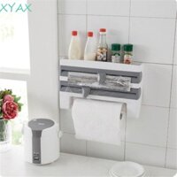 Giá đỡ khăn giấy XYAX Đa chức năng Phụ kiện nhà bếp bằng nhựa treo tường Giá đựng chai nước sốt không đục lỗ