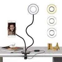 Giá đỡ kiêm đèn led kẹp bàn livestream 2 trong 1 nhiều chế độ