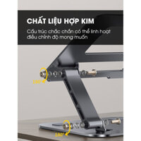 Giá đỡ laptop kim loại 523 kệ đỡ tản nhiệt macbook, ipad, máy tính có thể gấp gọn tuỳ chỉnh góc chống gù lưng