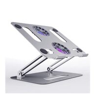 Giá Đỡ LAPTOP MACBOOK iPAD Kiêm Đế Tản Nhiệt Boneruy P43F 11-15.6 inch 2 quạt Led màu Bạc