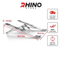 Giá đỡ Laptop, macbook, ipad tản nhiệt Rhino KL102, kệ đỡ máy tính nhôm cao cấp, gấp gọn