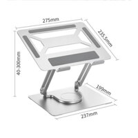 Giá đỡ Laptop Máy tính bảng, giá kê công thái học E17 Đế tản nhiệt kê laptop hợp kim nhôm xoay 360 độ SiziBOX