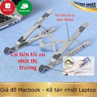 Giá đỡ Laptop nhôm gấp gọn để bàn giúp tản nhiệt laptop hiệu quả 7 mức điều chỉnh độ cao