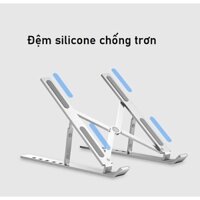 Giá đỡ laptop nhôm, kiêm đế tản nhiệt laptop, macbook, ipad có thể gấp gọn, điều chỉnh độ cao - Ani.shop1