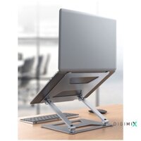 Giá đỡ laptop nhôm tản nhiệt có thể gấp gọn P18  kích thước lớn  từ nhôm cao cấp chắc chắn, điều chỉnh độ cao, độ dốc.