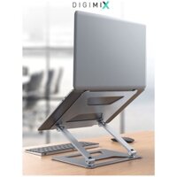 Giá đỡ laptop nhôm tản nhiệt có thể gấp gọn  kích thước lớn  từ nhôm cao cấp chắc chắn, điều chỉnh độ cao DigiMix.