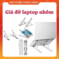 Giá đỡ laptop nhôm,kê cao laptop,có đệm chống trượt,bằng nhôm kim loại,chắc chắn, bền, tản nhiệt mã ACOME ALS01 Sliver.
