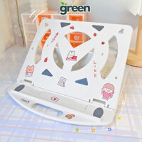 Giá Đỡ Laptop Tản Nhiệt, Kệ Để Laptop Gấp Gọn Đế Xoay 360 Độ Điều Chỉnh Độ Cao Kèm Đỡ Điện Thoại