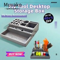 Giá đỡ lưu trữ mồi câu cá MUVAKO, Bộ dụng cụ buộc ruồi Mồi câu cá Máy tính để bàn, Thiết bị 2025 Trạm buộc ruồi xoay tròn Người mới bắt đầu Anglers