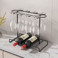 Giá đỡ ly rượu vang 8 móc sắt cao cấp, kệ treo ly vang trang trí chắc chắn & tiện dụng - Hello House