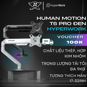Giá đỡ màn hình đôi Human Motion T6 Pro Dual (17-32 inch)