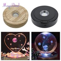 Giá đỡ màn hình xoay MagiDeal Bàn xoay điện 8 chế độ ánh sáng Tốc độ trang trí bánh