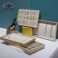 Giá đỡ mặt dây chuyền bằng gỗ HENJIE Tiết kiệm không gian Nhẫn thanh lịch