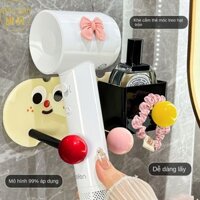 Giá đỡ máy sấy tóc hút chân không Dopamine, giá treo tường không cần khoan, giá đỡ máy sấy tóc điện, giá lưu trữ lược