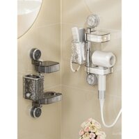 Giá đỡ máy sấy tóc hút chân không không cần khoan đa chức năng xoay giá treo máy sấy tóc gắn tường trong phòng tắm 1OLZ