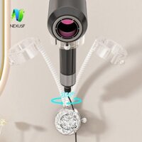 Giá đỡ máy sấy tóc NEXUSF, Giá đỡ máy sấy tóc xoay 360 độ, Giá đỡ máy sấy tóc đa chức năng treo tường có thể điều chỉnh rảnh tay Giá đỡ máy thổi thú cưng