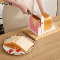 Giá đỡ máy thái bánh mì nướng MILTER, Máy cắt lát bánh mì nướng có thể gập lại DIY, Dụng cụ làm bánh mì nướng tự chế Công cụ hướng dẫn cắt bánh mì