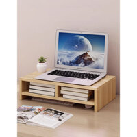 Giá đỡ máy tính, giá đỡ nâng cao máy tính xách tay, giá đỡ cao để bàn làm mát, đế bằng gỗ, bàn phím, giá để bàn