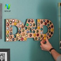 Giá đỡ nắp bia NEXUSF, Kệ trưng bày chai rượu bắt mắt bằng gỗ, Hình chai bia treo tường Giá đỡ nắp chai bia thủ công để trang trí tường